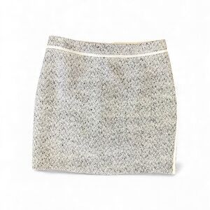 White House Black Market 8 Medium Wool blend Textured Gray Mini Skirt